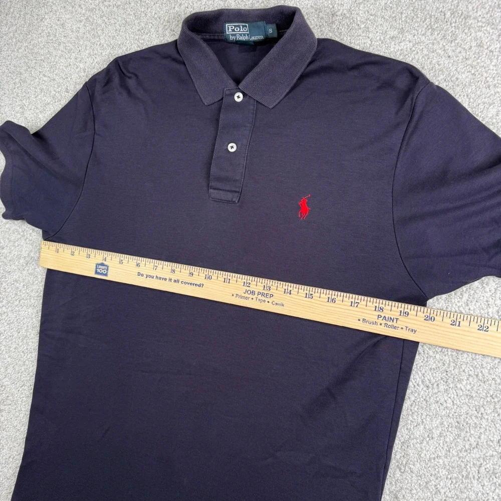 Polo Ralph Lauren Polo Shirt Men S Navy Blue Short Sleeve Red Pony Logo